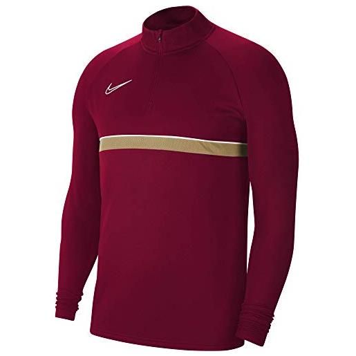 Nike felpa da ragazzo acd21 dril top, bambino, maglia di tuta, cw6112-362, verde chiaro/bianco/pino/bianco, 8-10 anni