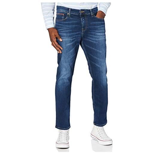 Tommy Hilfiger tommy jeans jeans uomo elasticizzati, blu (aspen dark blue stretch), 30w / 30l