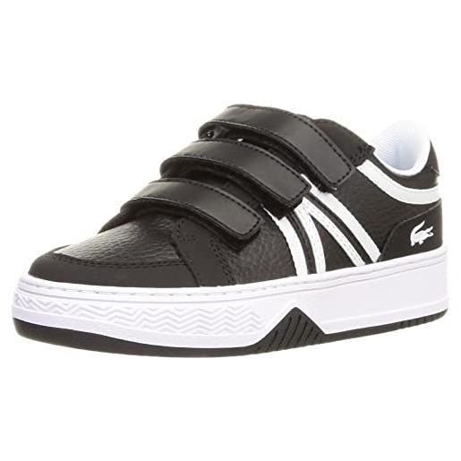 Lacoste l001 222 1 suc, scarpe da ginnastica, colore: bianco e nero, 32.5 eu