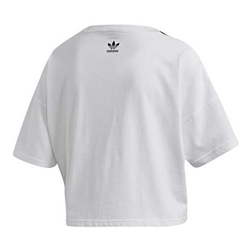 adidas lrg logo tee t-shirt, donna, black/white, 38