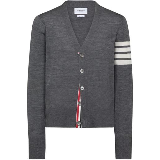 Thom Browne cardigan con righe - grigio