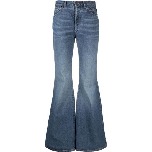 Chloé jeans svasati in cotone riciclato - blu