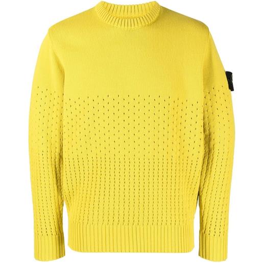 Stone Island maglione traforato - giallo