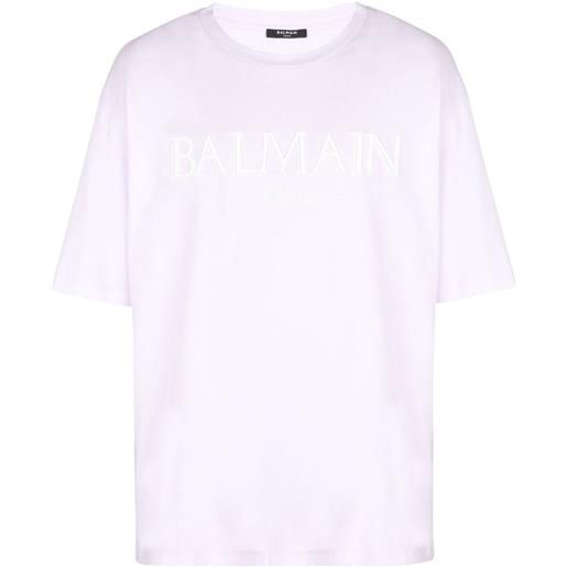 Balmain t-shirt con logo - viola