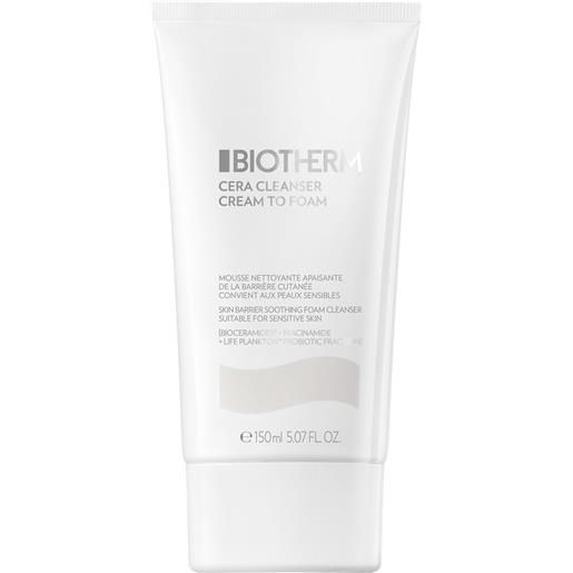 Biotherm cera cleanser cream to foam 150ml crema detergente viso, mousse detergente viso