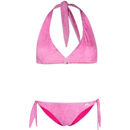 ETRO bikini pegaso con stampa paisley - rosa