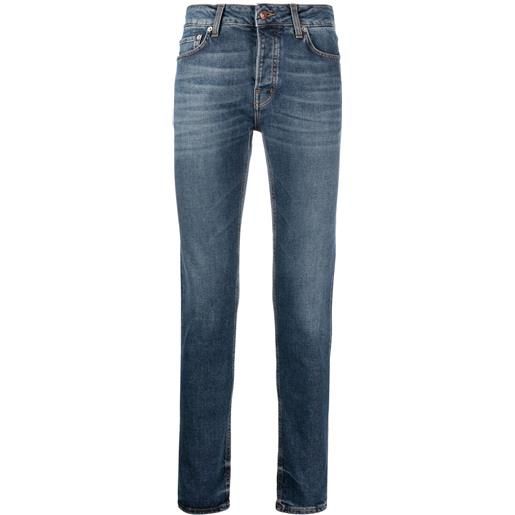 Haikure jeans slim con effetto schiarito - blu