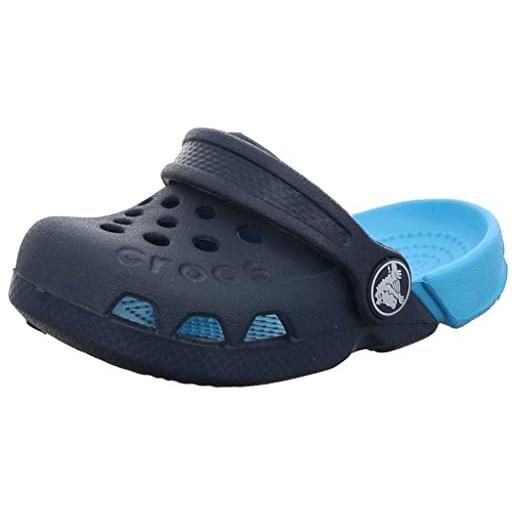 Crocs electro kids unisex - bambini zoccoli, sabot, blu (navy/electric blue), 19/20 eu