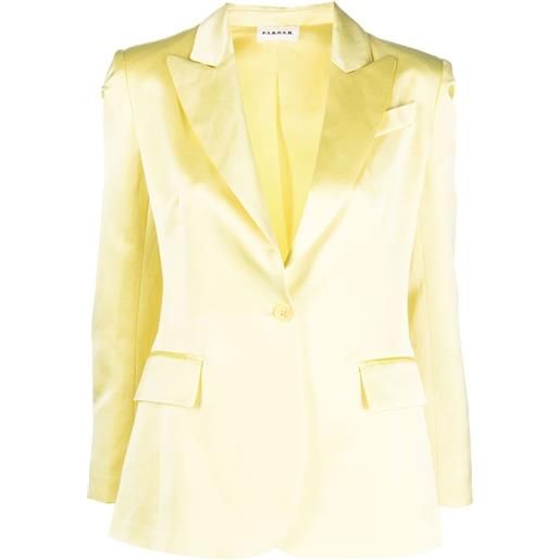 P.A.R.O.S.H. blazer con effetto satinato - giallo