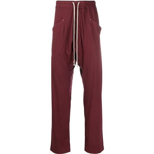 Rick Owens DRKSHDW pantaloni sportivi con cavallo basso - rosso