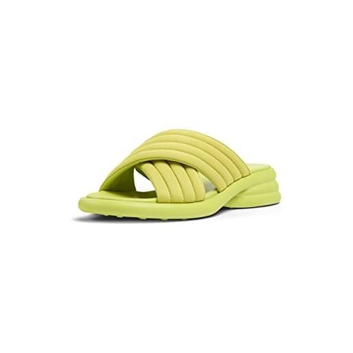 Camper spiro-k201539, sandalo con tacco donna, verde scuro, 38 eu