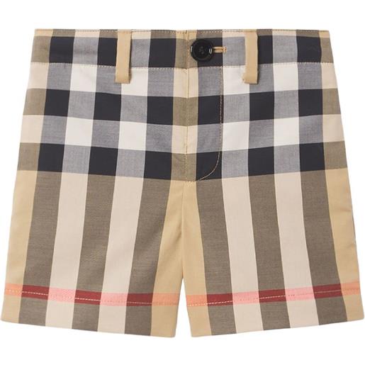 BURBERRY shorts in cotone check stretch