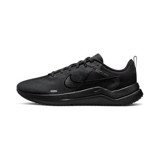 Nike downshifter 12, sneaker uomo, nero black white dk smoke grey pure platinum, 49.5 eu