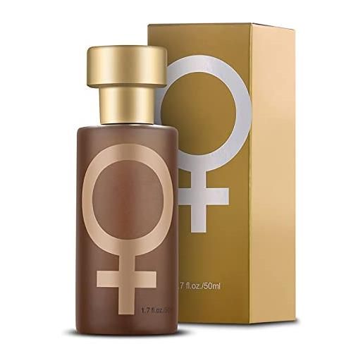 KRRHUEO 1.76oz golden lure perfume, golden lure pheromone perfume, lure her cologne for men, long lasting fragrance, to attract men for women (for her)
