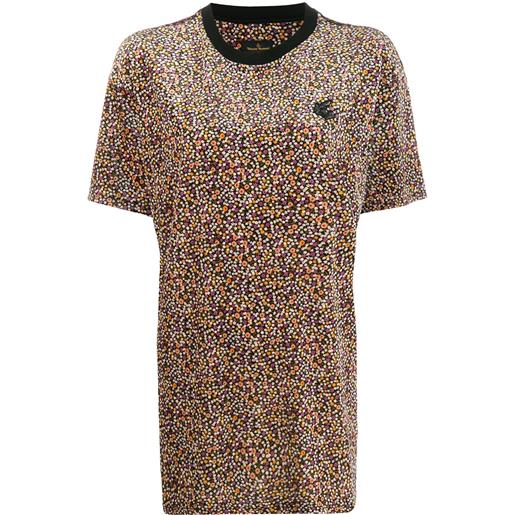 Vivienne Westwood t-shirt boxy a fiori - nero