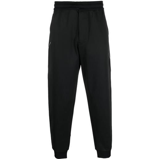 Y-3 pantaloni sportivi con profili a contrasto - nero