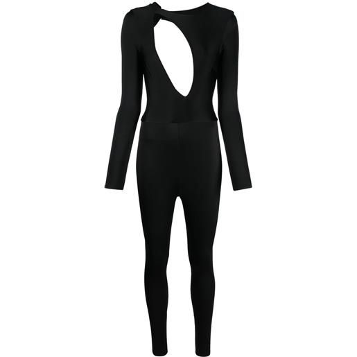 Noire Swimwear tuta intera con dettaglio cut-out - nero