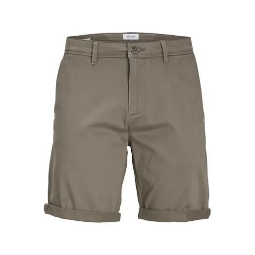 JACK & JONES jjibowie jjshorts solid sa sn pantaloni corti, white, m uomo