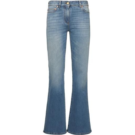 VALENTINO jeans svasati in denim con logo