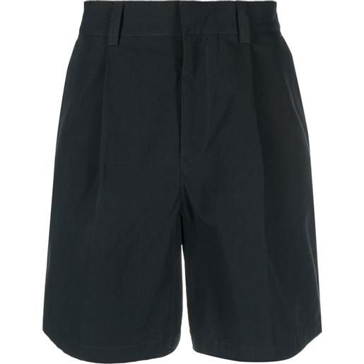 Orlebar Brown shorts chino aston con pieghe - blu