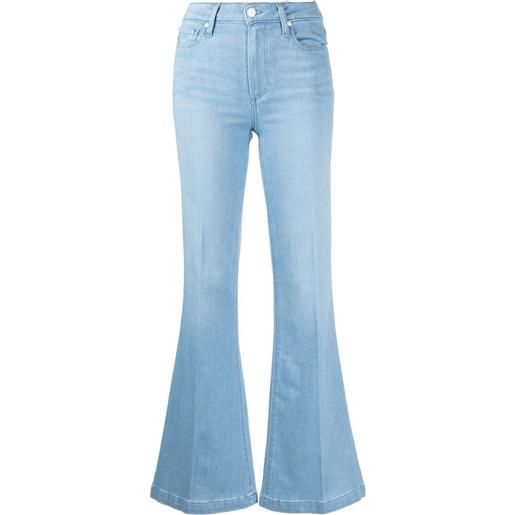 PAIGE jeans svasati con applicazione logo - blu