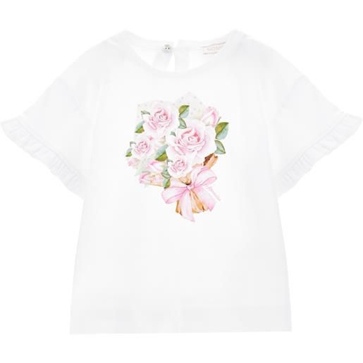 Monnalisa t-shirt stampa bouquet