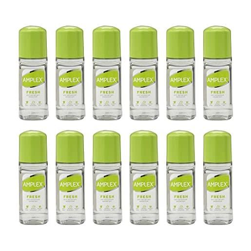 Amplex deodorante fresh anti-traspirante roll-on 50ml | confezione da 12