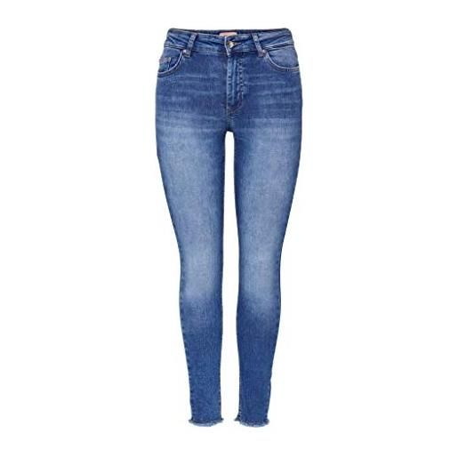 Only blush life jeans, denim blu medio, 28w / 30l donna