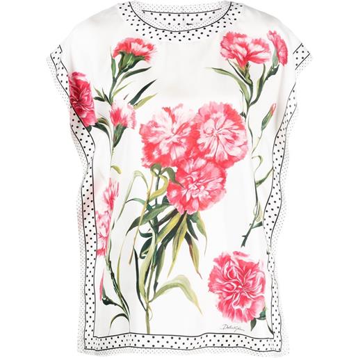 Dolce & Gabbana blusa a fiori - bianco