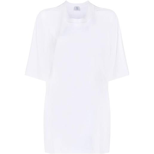 VETEMENTS t-shirt con maniche a spalla bassa - bianco
