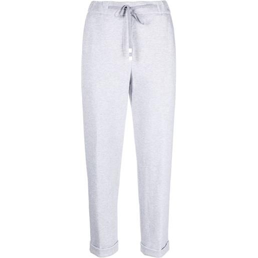 Peserico pantaloni sportivi con risvolto - grigio