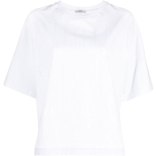 Peserico t-shirt con paillettes - bianco