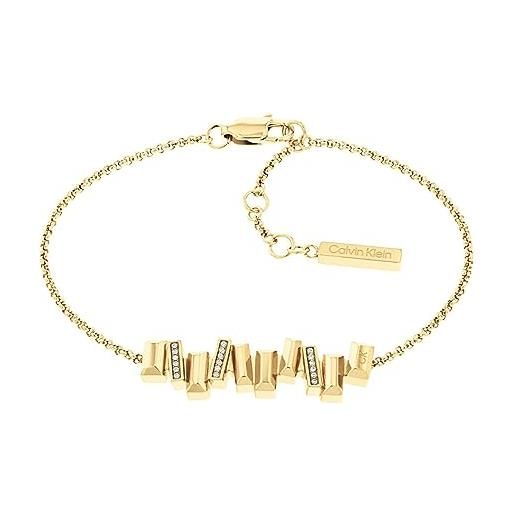 Calvin Klein braccialetto a catena da donna collezione luster oro giallo - 35000241