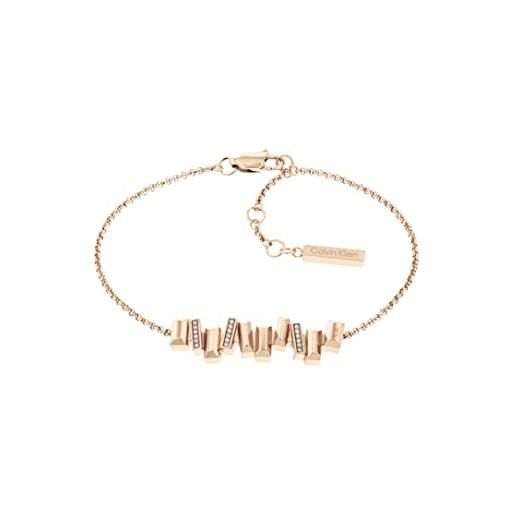 Calvin Klein braccialetto a catena da donna collezione luster oro rosso - 35000242