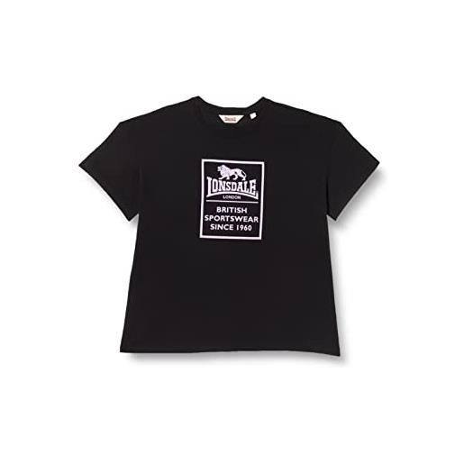 Lonsdale ramscraigs t-shirt, nero/lilla, l women's