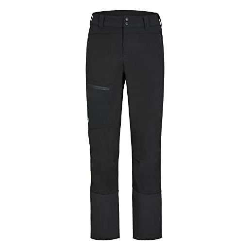 Ziener narak pantaloni softshell ibridi | sci, antivento, elasticizzati, funzionali, nero/rosso, 52 uomo