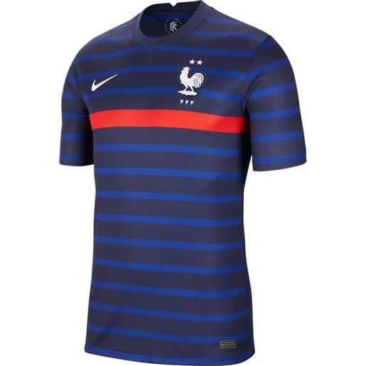 Nike france breathe stadium home 20/21 t-shirt blu s