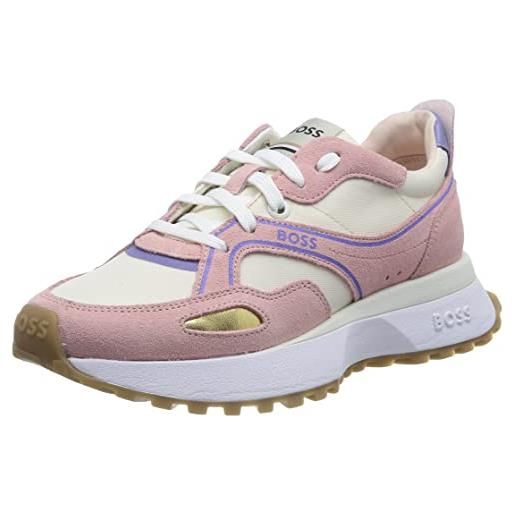 BOSS jonah_runn_txsdw, scarpe da ginnastica donna, light pastel pink685, 39 eu