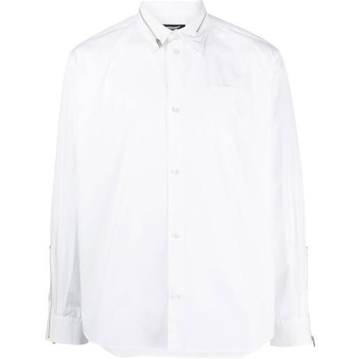 Undercover camicia con zip - bianco