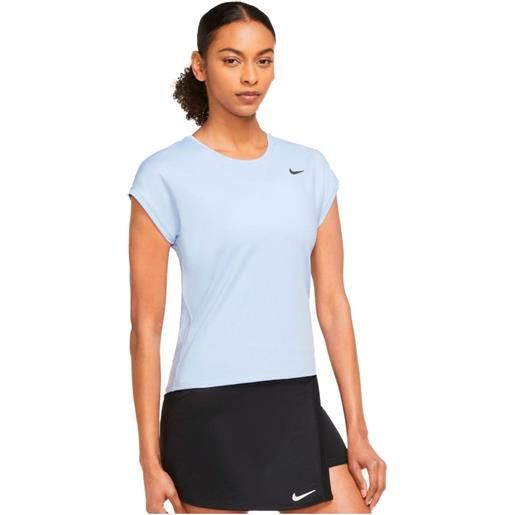 Nike court dri fit victory short sleeve t-shirt blu xs donna