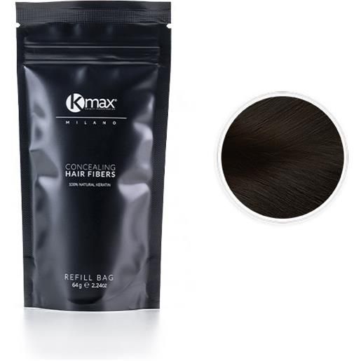 Kmax concealing hair fibers - refill (64g) - castano scuro / dark brown