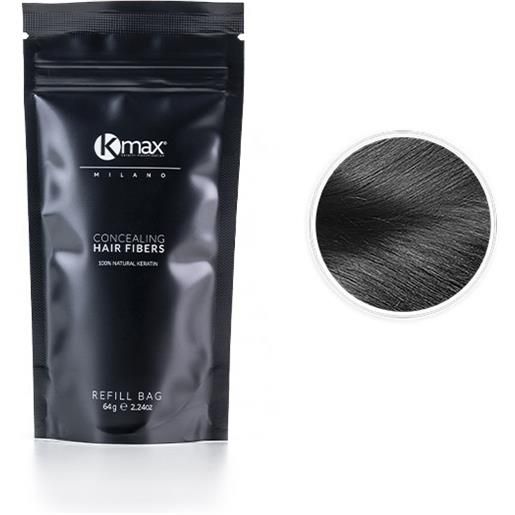 Kmax concealing hair fibers - refill (64g) - grigio scuro / dark grey