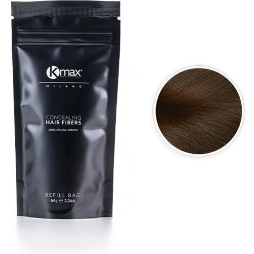 Kmax concealing hair fibers - refill (64g) - castano medio / medium brown