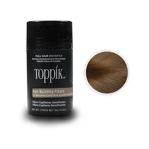 Toppik microfibre di cheratina - hair building fibers - 12 g - castano chiaro / light brown