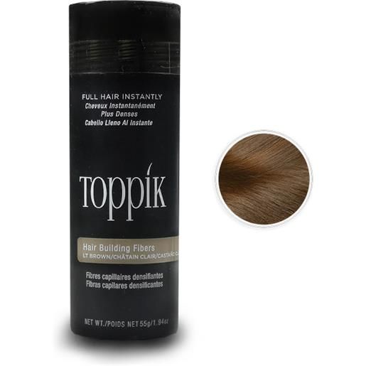 Toppik microfibre di cheratina - hair building fibers - 55 g - castano chiaro / light brown