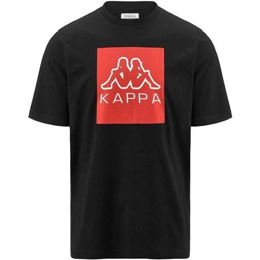 T-shirt maglia maglietta uomo kappa banda 222 nero logo ediz cotone jersey 341b2xw-005