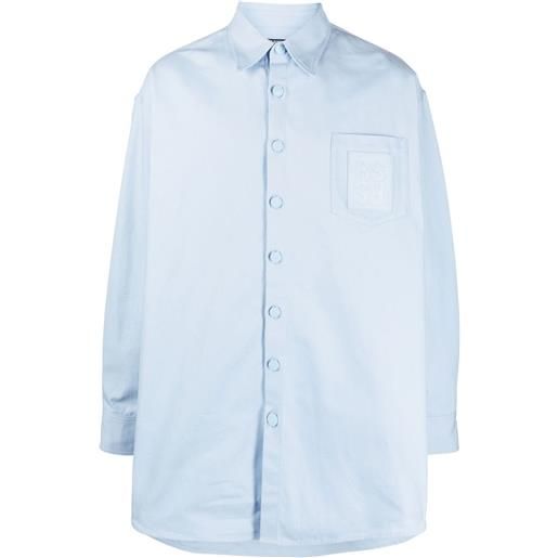 Raf Simons camicia con applicazione - blu