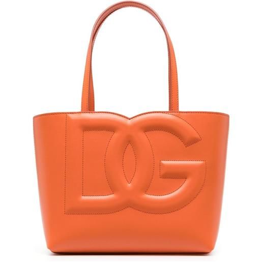 Dolce & Gabbana borsa tote con logo dg - arancione