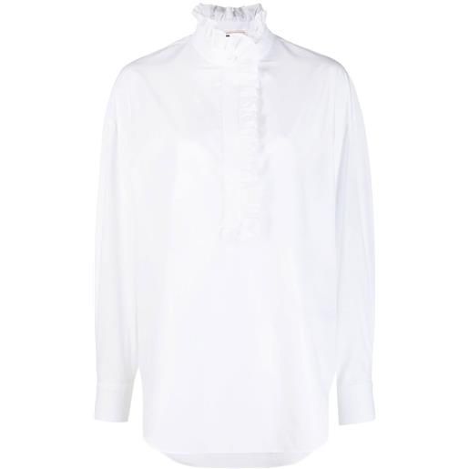 Alexander McQueen camicia con ruches - bianco