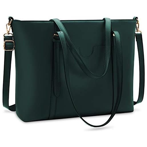 Kasgo Borsa Donna Grande Borsa Lavoro Donna Borsa Porta PC 15.6 Pollici  Impermeabile Borsa Università Donna Borsa Tracolla Borse Tote Shopper Bag